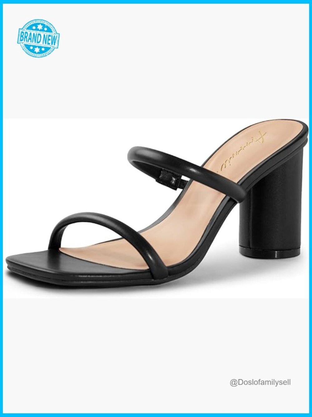 Square Open Toe Heeled Sandals Chunky Block Heel Strappy Dressy Party Shoes